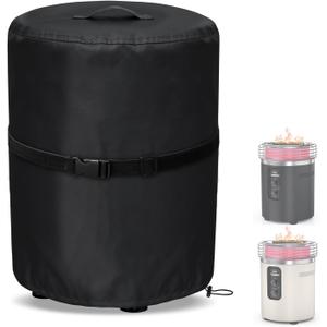 Fire Pit Covers for Ninja Fireside 360 Outdoor Heater & Fire Pit, 600D Waterproof Oxford cloth Weather-resistant PU Backing with UV Protection, Ninja Fireside360 All-Season Protective Cover, Black