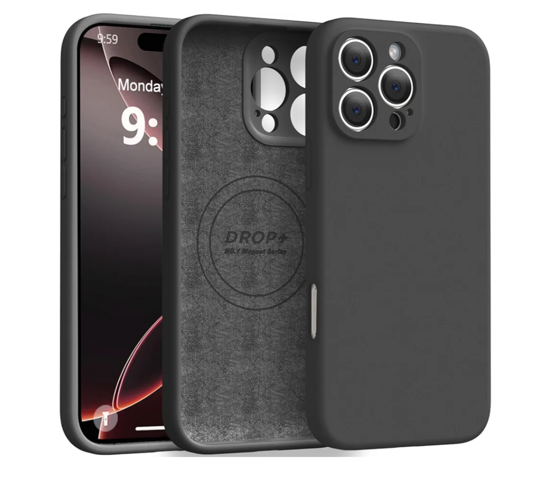 Ktele Magnetic for iPhone 16 Pro Max Case [Compatible with Magsafe] [Premium Silicone Satin-Smooth Touch] Slim Shockproof Anti-Scratch Microfiber Lining Case, 6.9 inch, Black