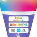 Smart Light Bulbs, 100W Equivalent WiFi Bulb, 1050 Lumens LED Color Changing A21 Smart Bul(Dimmable 2700K-6500K RGBCW) Tunable White Works with Alexa, Google Home RGB Bulb