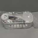 LEVERLOC Shower Caddy Suction Cup, Shower Organizer Removable Bathroom Shelf, Storage Suction Powerful Max Hold 22lbs Bathroom Caddy Waterproof Holder, White