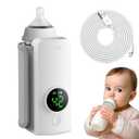 Portable Bottle Warmer for Travel, Fast Warming Comfortable Baby Feeding On The Go, Waterless Milk Warming with Battery-Powered for Home Outdoor