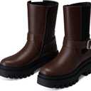 Women Chelsea Ankle Boots: 2.48 In Platform, Wide Width Comfortable Short Booties, 2025 Fall Winter Fashion Boot for Daywear, Work, Office, Weekend, Vacation, Travel (10, Brown)