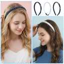 DOPESPI 3PCS Crystal Rhinestone Headband, Glliter Headbands Non Slip Rhinestone Hair Bands Crystal Sparkly Head Band Hair Accessories for Women Wedding Birthday Party