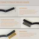 12 Pack Cleaning Brush Set, All Purpose Cleaning Brushes, Including 4 Nylon Brushes,4 Brass Brushes,4 Stainless Steel Brushes