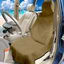 Waterproof Seat Cover Towel, Premium Sweat Carseat Protector, Perfect for Universal Anti-Slip Car Truck SUV Seat, Great for Surfing Yoga Gym Workout, Brown