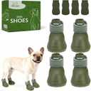EXPAWLORER Dog Shoes for Small Medium Large Dogs, Waterproof Non-Slip Dog Snow Booties for Winter with Socks, Easy On & Off Pet Boots & Paw Protectors, Easy-Clean for Beach Outdoor Rain (Green M) (Size 5/M (Paw Width:2in))