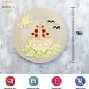 Wrova Wheat Straw Dinner Plates 9 Inch Unbreakable Set of 8 - Dishwasher & Microwave Safe Plastic Plates Reusable - Lightweight Plates for kitchen,camping,salad,appetizer - Beige