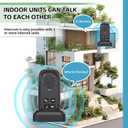 Intercoms Wireless for Home,Two Way Real-Time Intercom 984 Feet Range,Room to Room Intercom for Home Office Business with 4 Volume Levels 4 Chimes,Wireless Intercom System with Charging Base