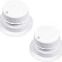 BESULEN RV Plumbing Vent Caps, Sewer Vent Cover Caps Kit for RV Trailer Camper Motorhome, 2 Pcs RV Roof Vent Cover Replacement for 1 to 2 3/8 Inch Pipe, White Plastic Roof Cover Car Accessories