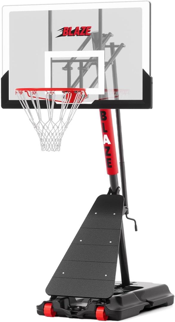 Basketball Hoop Outdoor 10 FT Height Adjustable, Portable Basketball Goals Systems with 45" Backboard for Youth Adults Kids - Backyard, Driveway, Indoor Play