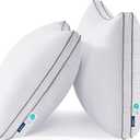 Bedsure Queen Pillows Set of 2 - Fluffy Bed Pillows for Sleeping, Hotel Quality, Diamond Quilted Design, Gusseted Supportive Down Alternative Filling for Back, Stomach, Side Sleepers (Grey)