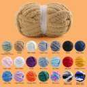 8 Pack Chunky Yarn for Crocheting, Blanket Thick Chenille for Hand Knitting, Soft Chunky for Crochet - 28 Yds 7.7 Oz Each Skein (Black)