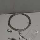 17.4FT/5.3M Stainless Steel Clothes Lines for Hanging Clothes Outside - DEWEL Clothesline Heavy Duty for Wire Curtain Hanging - Windproof Anti-sag Multipurpose Outdoor Clothesline