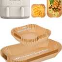 200PCs Air Fryer Paper Liners for Bella 4 QT TriZone Airfryer,100PCs Large for Single Zone, 100PCs Small for Dual Basket, Nonstick Disposable Parchment Paper Baking Inserts Accessories, Free of Bleach