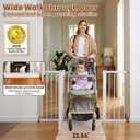 Mumeasy 29.7-51" Extra Wide Baby & Dog Safety Gate for Stairs & Doorways