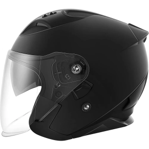 Motorcycle Open Face Helmet YEMA YM-637 DOT Approved 3/4 Half Helmet with Sun Visor for Adult Men Women, XXL