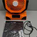 20000mAh Solar Camping Fan, Portable Rechargeable Battery & Solar Powered Fan with 7W Solar Panel, Remote Control, Auto Oscillating, LED Display, Light, Timer for Outdoor Camp, Beach, Travel Tent
