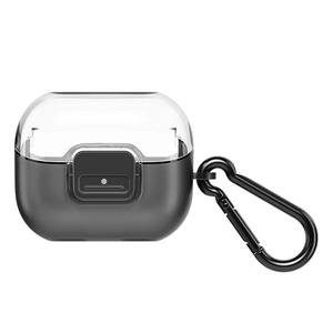 Samsung Galaxy Buds 3/Buds 3 Pro Clip Case with Carabiner, Hard Shell Earbud Protection, Secure Snap Closure, Clips to Bag, Belt Loop, US Version, GP-FPR630HICBW, Transparent