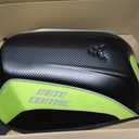 Motorcycle Backpack Waterproof Large Capacity Carbon Fiber Rider Backpack Hard Shell Reflective Motorbike Travel Suitcase Light Version (Green), Standard