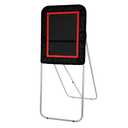 Folding Lacrosse Rebounder for Backyard, 3x4 Ft Volleyball Bounce Back Net, Pitchback Throwback Baseball Softball Return Training Screen, Adjustable Angle Shooting Practice Training Wall, Black