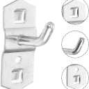 PRETYZOOM 10 Pcs Metal Pegboard Hooks 2.36In Wall Storage Hooks for Pegboard Tool Holders Organizer Garage Workshop Office Display