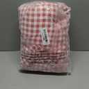 Gingham Duvet Cover Queen Size, 3 Pieces Soft Breathable Microfiber Plaid Comforter Cover with Zipper Closure & 2 Pillow Shams, Ruffle Farmhouse Vintage Decor, Red