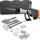 VEVOR Demolition Jack Hammer, 2200W Electric Jack Hammer Concrete Breaker, 1350 BPM Heavy Duty - 4pcs Chisels Bit with Case, Black