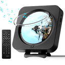 Portable CD Player with Bluetooth Desktop CD Player for Home CD Music Players withTimer,Built-in Dual Speakers with LED Display Home Audio Boombox FM Radio (Black)