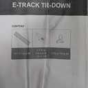 Trekassy 8ft E Track Rail Kit with 4 Ratchet Straps & 4 O-Rings, Heavy-Duty Black E-Track for Trailers, Vans, Trucks, Garages