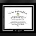 Campus Images Class of 2024 Single Mat 11w x 8.5h Silver Embossed Diploma Frame