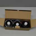 Black Outdoor Waterproof Flameless Candles with Timer, Remote Control Halloween Candles Battery Operated Flickering Last 600 Hours, 3"x3" Electric Fake LED Candle for Gothic Home Decor