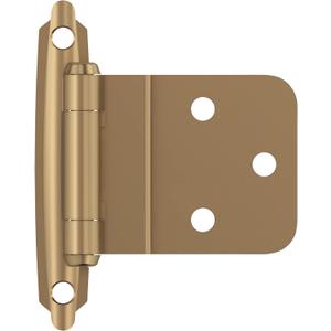 Amerock BPR3428CZ | Cabinet Hinge | 3/8 inch (10mm) Inset Self Closing Face Mount | Champagne Bronze | Kitchen Cabinet Door Hinge | 1 Pair/2 Pack | Functional Hardware