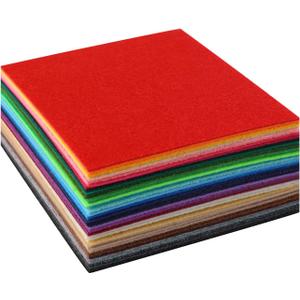 Felt Sheets for Crafts, 8x12 Inch Assorted Colors Craft Supplies, 1mm Thick Nonwoven Felt Fabric Rectangle, Crafts DIY, Sewing, Patchwork, Card Making and Art Projects (Pack of 20)
