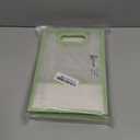 Aliceset 12 Pcs Clear Plastic Gift Bag with Die Cut Handles Reusable PP Favor Bag with Ribbon for Wedding Bridal Birthday Baby Shower Party Small Business, 7x10x3.15 Inch(Sage Green)