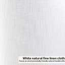 Set of 2 Pure White Linen Drum Lamp Shade 13" Top x 13" Bottom x 10" High (Spider) Contemporary Lamp Shades for Table Lamps & Bedside Lamps Replacement Lampshade - GO&SO - Assembly is Required