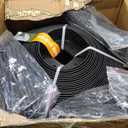 Black Plastic Garden Landscape Edging, 5 Tall Border Coil, Flexible and Strengthened with Anti-UV Treatment (100ft with 30pcs Stakes)