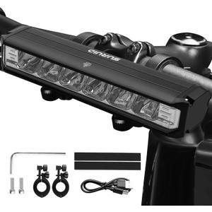 Suruid Super Bright LED Bike Light, USB Rechargeable Bicycle Headlight-4 Modes, Waterproof Bike Headlight, Daytime Running Light, MTB Off-Road Cycling Commuting