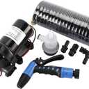 YaeMarine Boat Wash Down Pump 12V 5.0GPM 70 PSI Washdown Deck Wash Pump Kit 12 V Self-Priming Water Pressure Pump