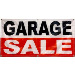 4 Less Co 2x4 Feet GARAGE SALE Banner Sign Fabric Polyester 