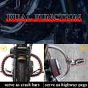 Highway Peg Crash bar for Harley XL Sportster 2004-2022 Models,for Sportster 883 XL883 1200 XL1200 Iron 883 Seventy-Two Forty-Eight XL50 Sportster XR1200 XR1200X,Gloss Black