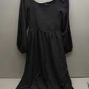 PRETTYGARDEN Women's Fall Jumpsuits Dressy Casual Pants Romper Spring Long Sleeve V Neck Belt Pockets One Piece Outfits (XX-Large, Black)