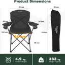 SUNNYFEEL XXL Oversized Camping Chair Heavy Duty 800 LBS for Big Tall People Padded Portable Folding Quad Lawn Chairs with Armrest Cup Holder & Pocket for Outdoor/Travel/Picnic/Camp/Sports, 27 inches x 41 inches x 42 inches