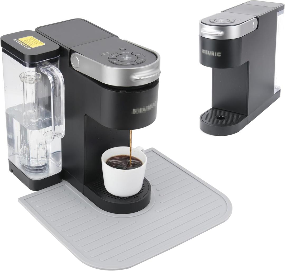 Silicone Coffee Mat for Keurig K-Supreme Coffee Maker, Coffee Bar Accessory for Countertop, Espresso Machine Accessories, Splash-proof Design, Dishwasher Safe