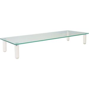 Kantek Glass Monitor Riser with 5mm Tempered Glass Platform and 40-Pound Capacity, 22-Inch W x 8.25-Inch D x 3.25-Inch H, Clear Glass (MS370)
