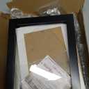 5x7 Picture Frame (4 Pack, Black) Made of Real Glass and Wooden Frame - Display Pictures 4x6 with Mat or 5x7 Without Mat, 5 by 7 Photo Frames TableTop Display and Wall Mounting, 1 Frame is Broken