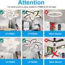 Remote Control for Ceiling Fan with Lights, Compatible with Fan Lights of Models LP-FSD01, LP-FSD02, LP-FSD03, LP-FSD04, LP-FSD05, LP-FSD06, Ceiling Fan with Light Remote Control