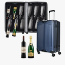 Wine Suitcase for Flying, TSA Approved wine suitcase for airplanes 12 bottle, wine luggage for airplane travel Bottle Suitcase for Airplane Travel Liquor Carry Waterproof Design (Blue)