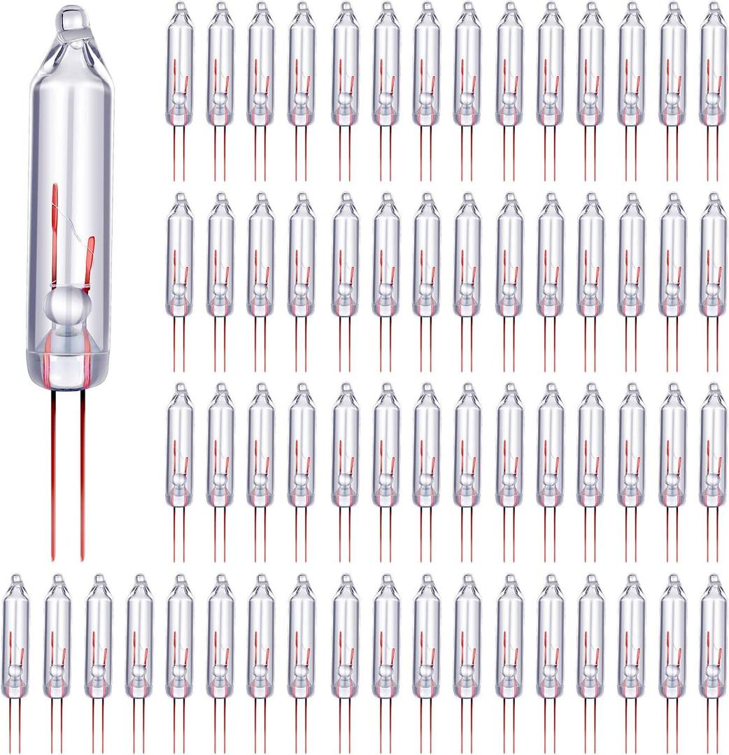 Mudder 200 Pcs Mini Christmas 2.5 Volt Replacement Light Bulbs for Christmas Trees Decorative Light Supplies Indoor Outdoor Xmas Decor, 0.17 Ampere, 0.42 Watt (Clear)