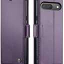 QLTYPRI Wallet Case for Google Pixel 9/9 Pro/10/10 Pro, Premium PU Leather Magnetic Flip Folio Case with RFID Blocking Credit Card Slots Kickstand Shockproof Protective Phone Cover - Purple