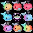 Bath Toys, Rechargeable Baby Bath Toys, Dolphin Sprinkler Bath Toy with Light Up Music,Bathtub Water Toy, Birthday Gifts for 1-6 Years Old Boys Girls - Blue